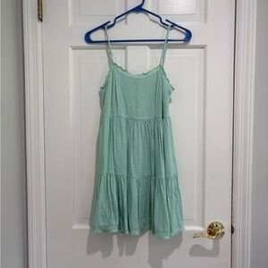 Altar'd State Light Green Scalloped Dress